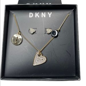 DKNY earrings and necklace set